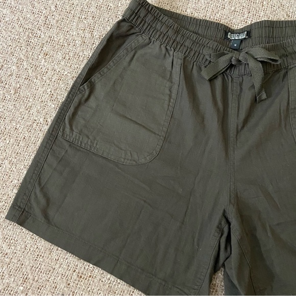Nicole Miller Brown Cotton High Waisted Shorts - Picture 3 of 7